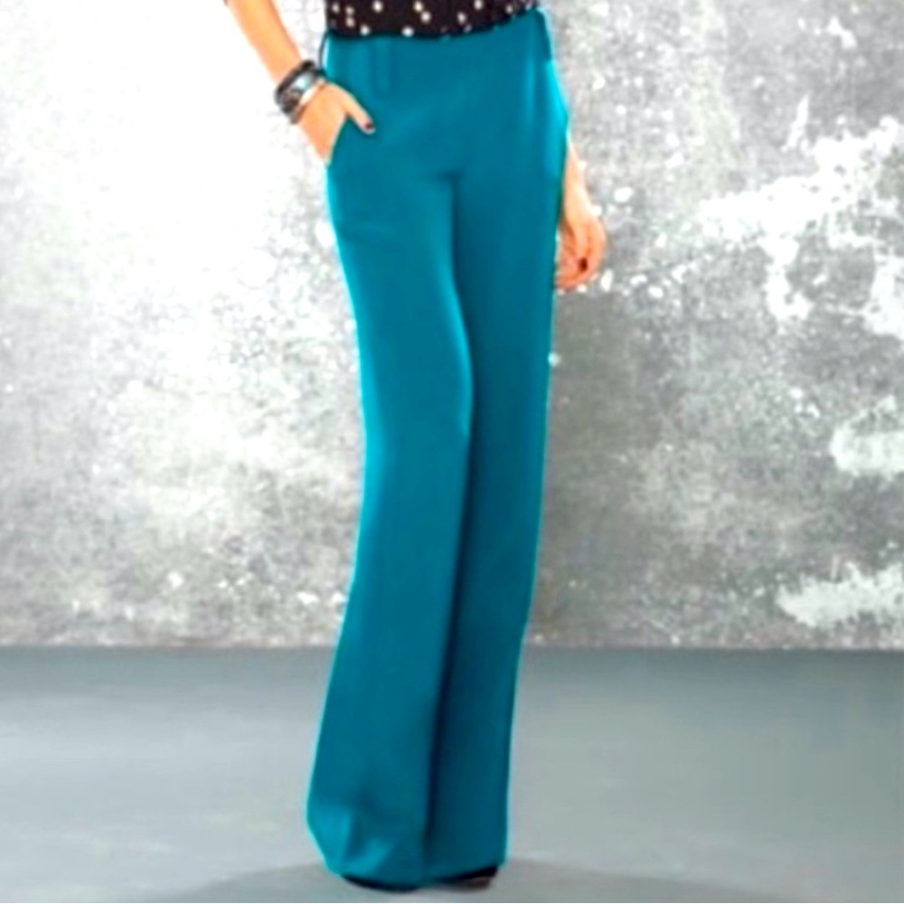 Paige Women’s 100% SILK Flare Trouser Mid Rise Size 4